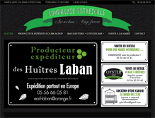 Tablet Screenshot of huitres-laban.com